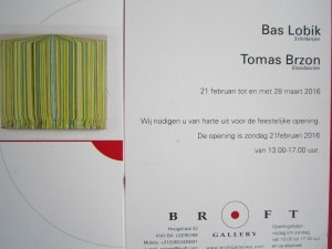 Bas won en nodigt u uit voor een vernissage op 21-2 in Leerdam!